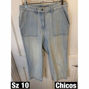 Chico's Jordy OP Cotton Denim Blue Jeans